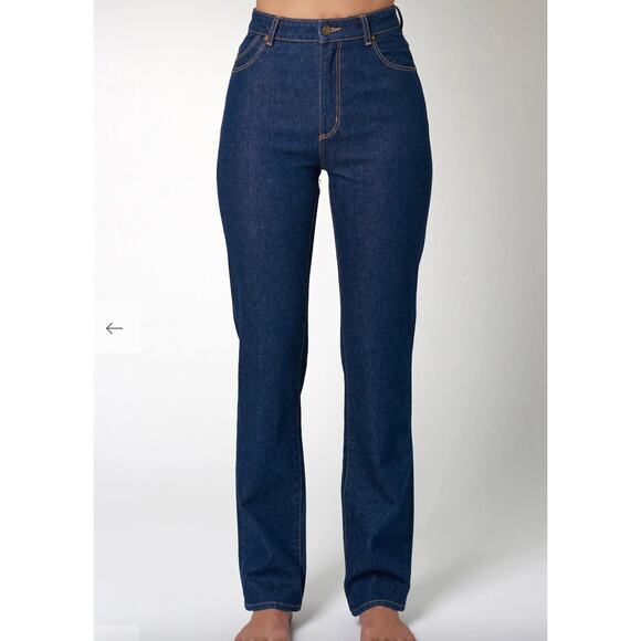 ROLLAβS Original High Rise Straight Jeans Rinse Blue NWT Sz 30 Medium Dark Wash - Picture 1 of 16